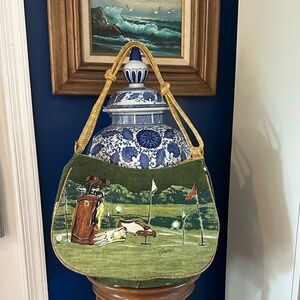 Vintage 90’s Golf-Themed Canvas Bag by Anne Ormsby